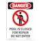 Signmission Safety Sign, OSHA Danger, 14" Height, Rigid Plastic, Pool Is Closed For, Portrait OS-DS-P-1014-V-1635 - alternate 1